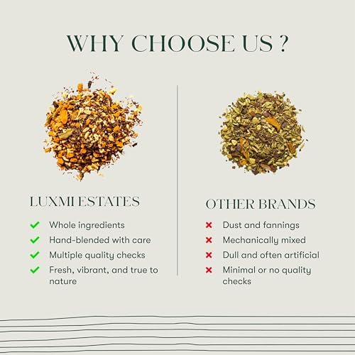 Luxmi Estates Turmeric Time-Out Herbal Tea 50 Bags (100g) Pack | Certified USDA Organic Herbal Tea | With Turmeric, Ginger, Cardamom, Black Pepper