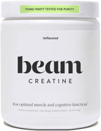 Beam Creatine Monohydrate Powder – 5g Micronized Creatine Monohydrate, Third Party Tested Creatine for Women & Men, Muscle Strength, Growth, Recovery & Cognitive Support, Unflavored, 60 Servings