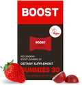 dr.blet Red Ginseng Boost Gummies – Daily Energy & Immune Support, Strawberry-Flavored Vegan Gummies with 6-Year Korean Red Ginseng, Caffeine-Free, No Added Sugar – 30 Count
