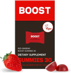 dr.blet Red Ginseng Boost Gummies – Daily Energy & Immune Support, Strawberry-Flavored Vegan Gummies with 6-Year Korean Red Ginseng, Caffeine-Free, No Added Sugar – 30 Count