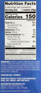 Atkins Peanut Butter High Protein Cookie, Keto Snacks, 3g Net Carb, 1g Sugar, Low Sugar Snacks, Low Carb Treats, 4 Count