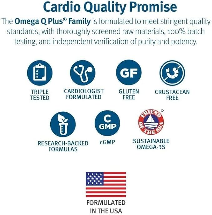 Dr. Sinatra Omega Q Plus Resveratrol - Omega-3 Supplement with CoQ10 and Resveratrol - Promotes Comprehensive Heart and Whole Body Health to Help You Age Well (60 softgels) (Pack of 2)