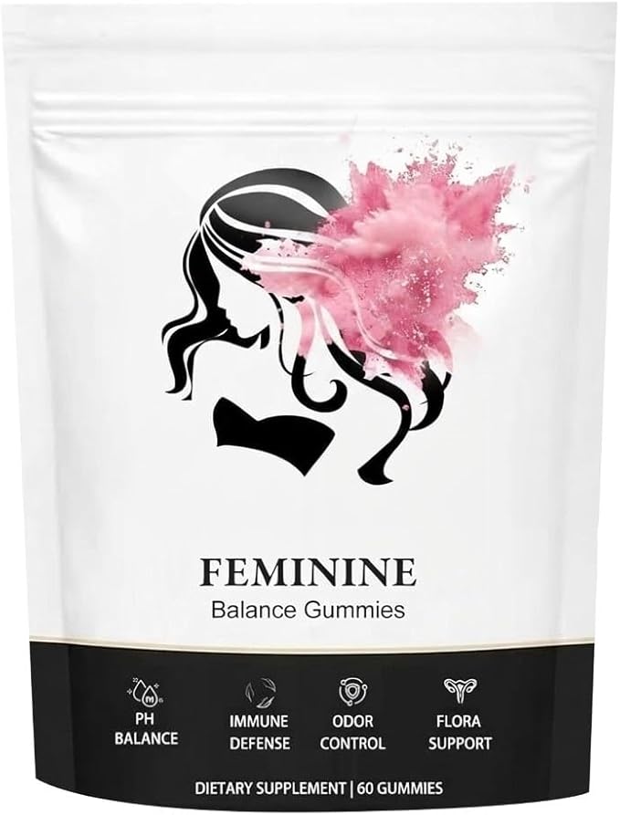 Feminine Balance Gummies, Premium Feminine Balance Gummies for Women’s, Vegan Hawaiian Pineapple, pH Balance, Healthy Odor, Flora and Immune Support, Vaginal Health Support, 60 Count (Pineapple)
