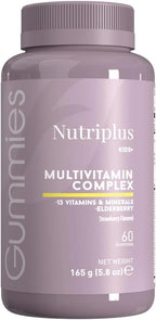 FARMASi Nutriplus Kids Multivitamin Gummies, 13 Vitamins and Minerals with Elderberry Extract, Strawberry Flavor, Vegan Gelatin Free, 60 Gummies, 5.8 oz