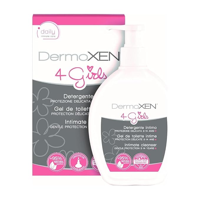 4 GIRLS Intimate Pediatric Cleanser for Children 2-13 Years. Gentle Intimate Soap against Itching and Redness. Without Sles, Parabens, Allergens. 200 ml