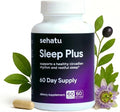 Sleep Plus Supplement | with Melatonin, GABA, Ashwagandha, 5-HTP | for Men and Women Seeking a Healthy Sleep-Wake Schedule and A Relaxed Mood | 60 Count | 60 Day Supply