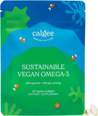 Calgee Vegan Omega 3 Supplement, 450mg DHA & EPA Fatty Acids from Algae Oil, Plant-Based Fish Oil Alternative, Carrageenan-Free Softgels, Non-GMO, 60 Count