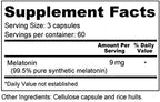 Wellness Resources 3 mg Melatonin Capsules - Natural Sleep Support Supplement - Gluten Free Sleep Aid, Preservative Free, Third-Party Tested, No Added Sugars Dye Free, 180 Capsules