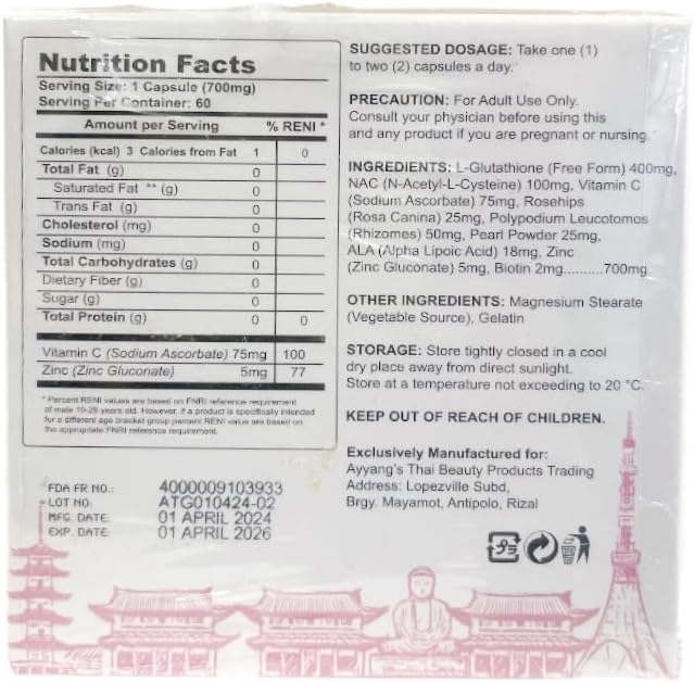 Tokyo Glutathione, 60 Capsule