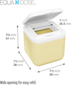 Equadose Magnetic Silicone Storage Container, Modular Supplement & Travel Organizer, Reusable Soft Silicone Vitamin Jar, Fridge-Mountable, Deep Capacity, Secure Flip Lids, Butter, BPA-Free