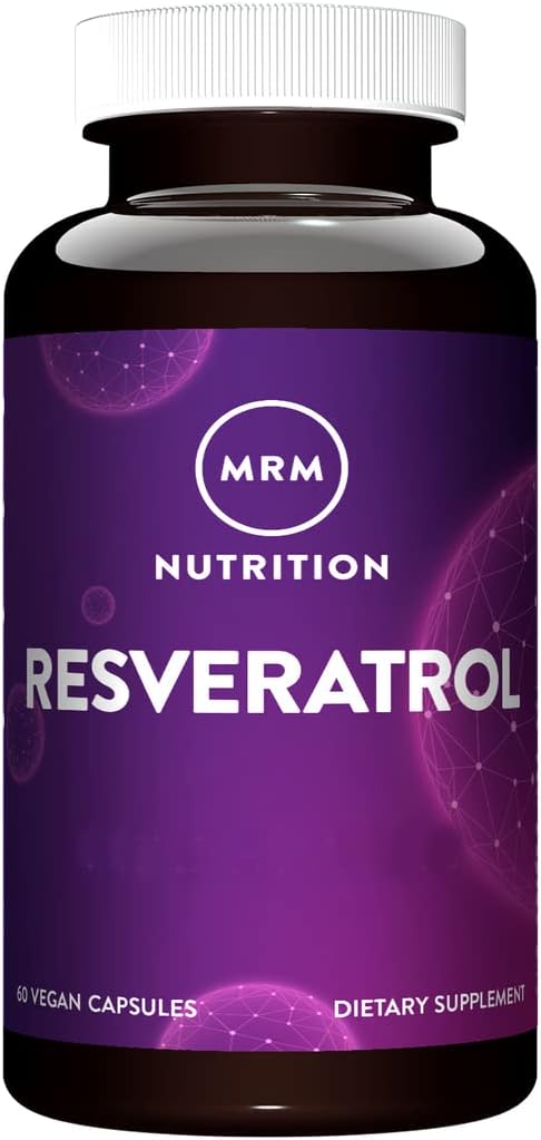 MRM Nutrition Resveratrol 100mg - For Women and Men - Natural Trans-Resveratrol Antioxidant Supplement for Cellular Health, Aging Support, and Nutritional Wellness, Vegan, Gluten-Free - 60 Servings