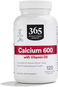 365 by Whole Foods Market, Calcium with Vitamin D3, 120 Vegetarian Tablets, 60-Day Supply