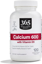 365 by Whole Foods Market, Calcium with Vitamin D3, 120 Vegetarian Tablets, 60-Day Supply