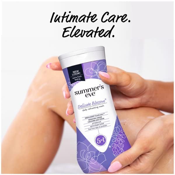Summer's Eve Delicate Blossom Daily Refreshing Feminine Wash, Removes Odor, pH balanced, 15 fl oz. (Pack of 10)