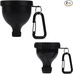 2 Pcs Protein Powder Container, Portable Protein Powder Travel Container, Protein Powder Funnel, Water Bottle Funnels for Powder Mixes, Pre Workout/Gym Supplement Funnel Keychain (50ml+100ml)