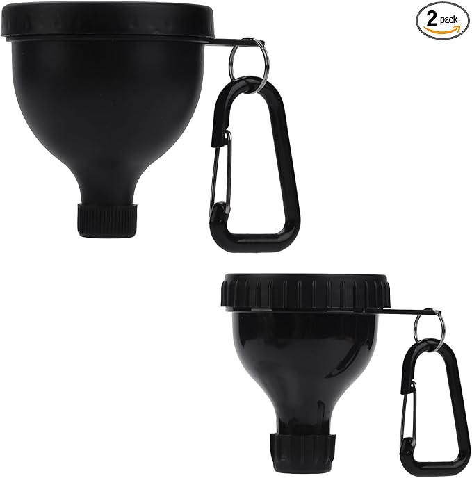 2 Pcs Protein Powder Container, Portable Protein Powder Travel Container, Protein Powder Funnel, Water Bottle Funnels for Powder Mixes, Pre Workout/Gym Supplement Funnel Keychain (50ml+100ml)