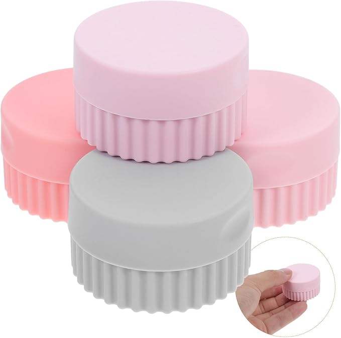 Veemoon 4pcs Silicone Travel Pill Organizer, Small Portable Medicine Box Set with Leak-Resistant Compartments for Supplements and Medication, Travel Size Pill Container for Daily Use