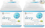 Youtheory Sleep Powder, Sleep Aid Supplement with Magnesium, Melatonin and L-Glycine, Gluten Free & Vegan, Natural Lemon-Lime Flavor, 6 Ounces - 2 Pack Bundle