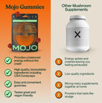 Mojo Extra Strength Focus Gummies with Lion’s Mane, Panax Ginseng, Ginger Root, Cordyceps, SAM-e, and Nootropics, Energy and Focus Supplement, Vegan, Strawberry Tangerine (2 Pack)