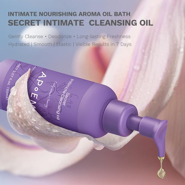 APoEM Secret Intimate Cleansing Oil 150ml, Feminine Wash for Hydration with Evening Primrose & Chamomile, Non-Greasy (2)