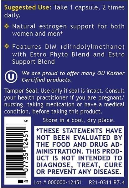 QNL Quantum Estro Support - Natural Hormone Supplement for Women & Men - Supports Men's & Women's Health - Organic Hormonal Balance for Women - 60 Capsules