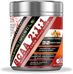 Amazing Muscle BCAA 2:1:1 Branched Chain Amino Acids Supplement | 6,000 Mg Per Serving | Fruit Punch Flavor | 30 Servings