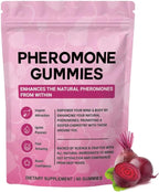 Pheromone Gummies for Women, Feminine Balance Gummies, Strawberry Flavor, Vegan, Gluten Free, Pink, 60 Gummies