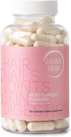 Collagen For Her: Multi Collagen Capsules for Women (Types I, II, III, V, X,) Hydrolyzed Collagen Peptides, Vitamin Supplement for Hair, Skin, Nails, and Joint Support (90 ct.)