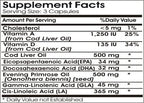 Cod Liver Oil Concentrate 500mg and Evening Primrose 500mg ~ 200 Capsules - No Additives ~ Naturetition Supplements
