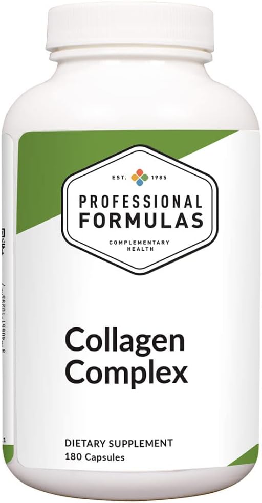 Professional Formulas Collagen Complex – Supports Joint Integrity, Flexibility, and Structural Strength – with Collagen, Chondroitin & Hydroxyapatite – 180 Capsules