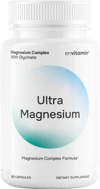 envitamin Ultra Magnesium Glycinate - 8 in 1 Formula with Methylated Vitamin B12, Vitamin D3 and B6.