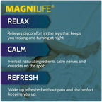 MagniLife Relaxing Leg Cream PM, 4 Oz Jars (2 Pack), Homeopathic Nighttime Pain Reliever & Sleep Aid with Lavender & Magnesium, Non-Greasy Deep Penetrating Cream for Restless Legs & Discomfort