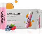 VITALBEAUTIE Super Collagen Drink – 3,500mg Low‑Molecular Fish Collagen (5 Types) – K‑Beauty Liquid Beauty Ampoules, Mixed Berry Flavor (Naturally & Artificially Flavored) – 14 x 25 mL