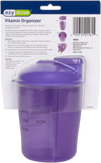 EZY DOSE Vitamin Organizer, 6 Large Compartments, 30-Day Vitamin and Medicine Storage, Keep Vitamins and Meds in Check, Easy to Use, Durable and Travel Friendly, Purple, BPA Free