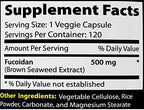 Absonutrix Fucoidan Pure-brown seaweed extract laminaria Japonica cell immunity (120 capsules)