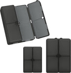 FYY 2 Pcs Daily Pill Organizer, 7 Compartments Portable Pill Case Travel Pill Organizer,[Folding Design]Pill Box for Purse Pocket to Hold Vitamins,Cod Liver Oil,Supplements and Medication-Clear Black