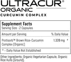 UltraCur Organic USDA Certified Turmeric Capsules - The Curcumin You Can Feel!™ - Turmeric Curcumin Supplement for Optimal Health and Joint Support (120 Count) - Organic Turmeric Supplement Capsules