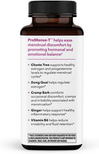 LifeSeasons - PreMense-T - PMS Relief Supplement - Support for Pre-Menstrual Symptoms, Cramping & Breast Tenderness - Nourish Tissue - Ginger Crampbark Dong Quai Chasteberry & Vitamin B6-60 Capsules