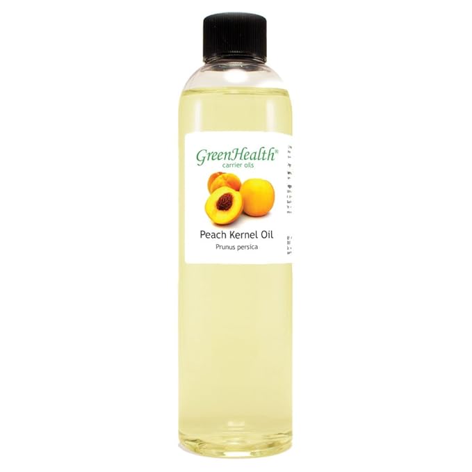 GreenHealth Peach Kernel Carrier Oil – 8 fl oz (237 ml) Plastic Bottle w/Cap – 100% Pure Carrier Oil