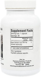Supreme Nutrition Black Cohosh Supreme, 90 Pure Black Cohosh Root Vegetarian Capsules (Pack of 2)