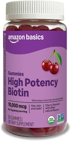 Amazon Basics Biotin 10,000mcg Gummy, 90 Count
