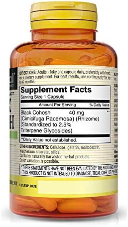 Mason Natural Black Cohosh Capsules - 60 ct, Pack of 6
