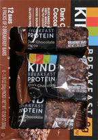 KIND Breakfast Protein Bars,Dark Chocolate Cocoa,Healthy Snacks,Gluten Free,8g Protein,6 Count (Pack of 2)