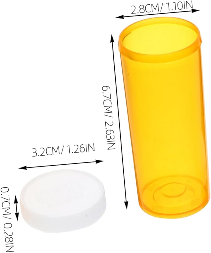 20pcs Pill Travel Pill Box Small Bottles Vitamin Storage Organizer Plastic Medication Containers