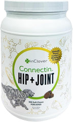 In Clover InClover Connectin Hip and Joint Supplement for Dogs. Combines Glucosamine, Chondroitin and Hyaluronic Acid with Herbs for Comfort and Mobility