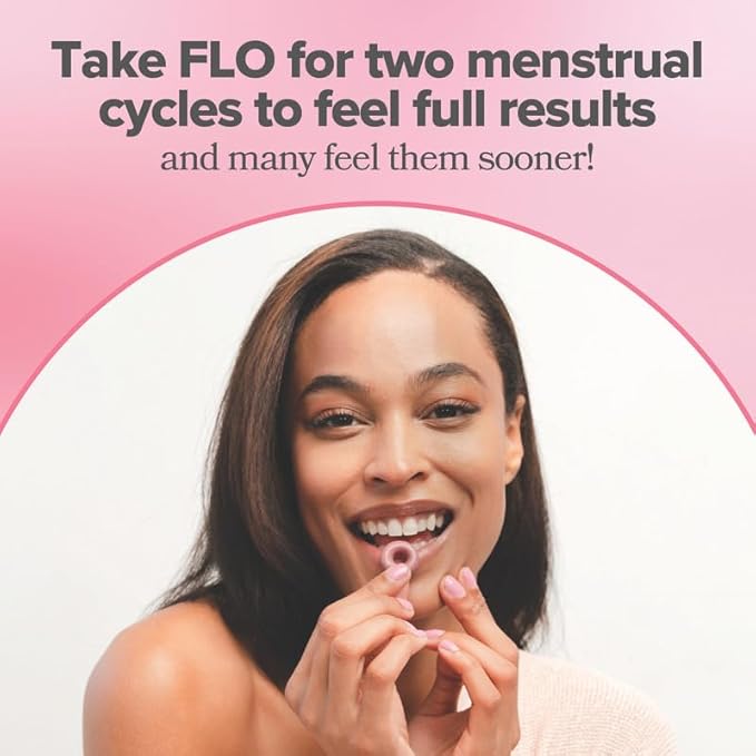 O Positiv FLO PMS Gummies for Women - Proactive PMS Relief - Targets Hormonal Breakouts, Bloating, Cramps, & Mood Swings with Chasteberry, Vitamin B6, & Lemon Balm - PMS Gummies (Pack of 2)