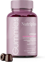 FARMASi Nutriplus Cycle Plus Gummies, Vegan Women Support Supplement with Botanical Extracts and Vitamin B6, Strawberry Lime Flavor, 60 Gummies, 5.8 oz
