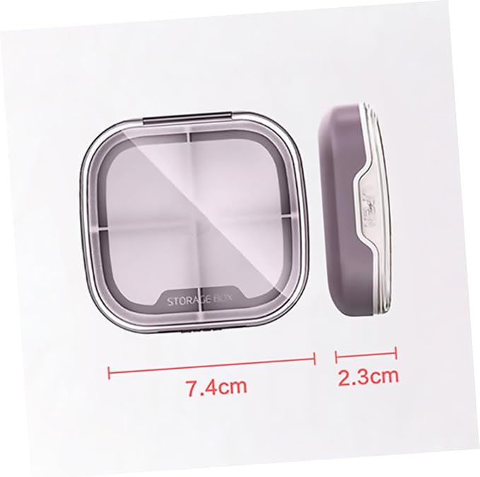 VICASKY Portable Mini Medicine Storage Box Sealed Compartment Pill Organizer for Travel Multifunctional Small Container for Pills Jewelry Compact and Easy to Carry