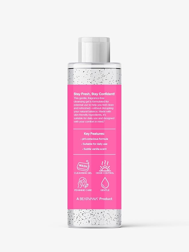 BEARVANA Gentle Feminine Wash | Daily External Vaginal Cleanser | Light Vanilla Scent | 8.45 fl oz (250 mL)