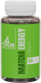 Matcha Green Tea Energy Gummies with Vitamin B12, B3, CoQ10 for Daily Energy and Metabolism Support - Vegan, Gluten-Free, Non-GMO, Kosher - 30 Day Supply, 60 Count Supplement